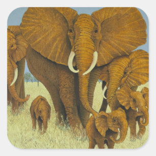Enormous but caring square sticker