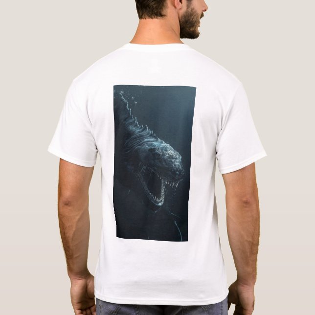 Enormous Deep Sea Monster T-Shirt - 1000 Metres Lo (Back)