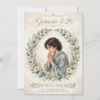 Enos Art Trading Card 5x7 - Genesis 4:26