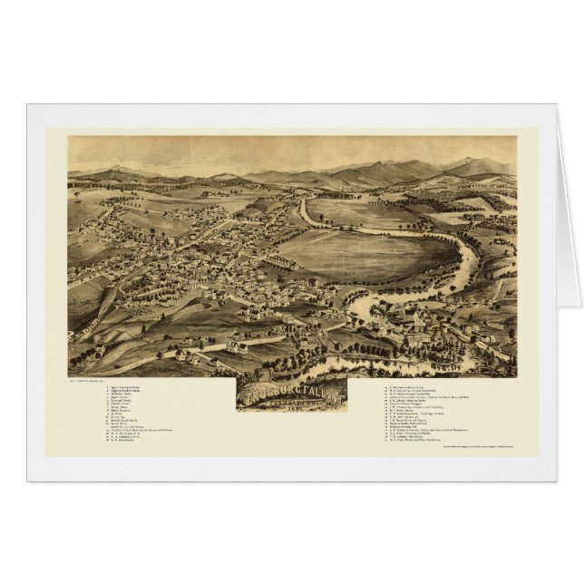 Enosburg Falls, VT Panoramic Map - 1892 (Front Horizontal)