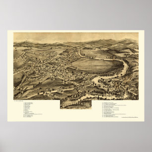 Enosburg Falls, VT Panoramic Map - 1892 Poster