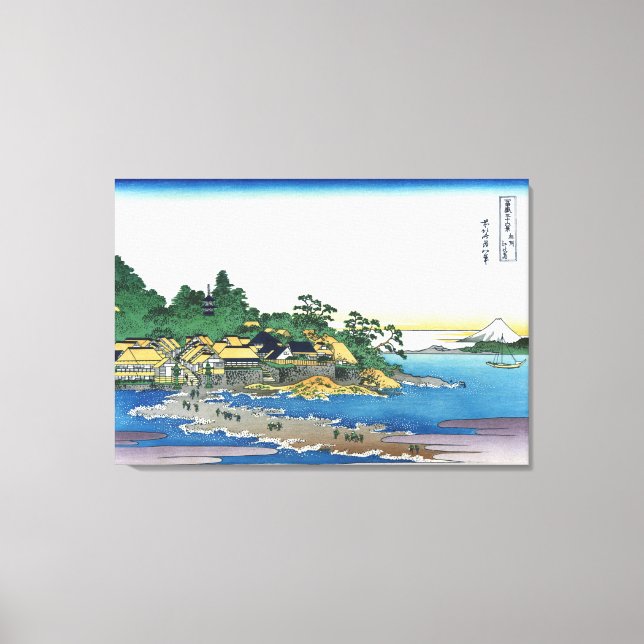 Enoshima in Sagami Province Canvas Print (Front)