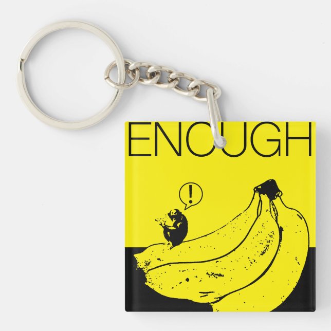 Enough (BGC transparent) Key Ring (Front)