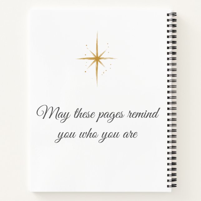 Enough | Inspirational Personalised Notebook (Back)
