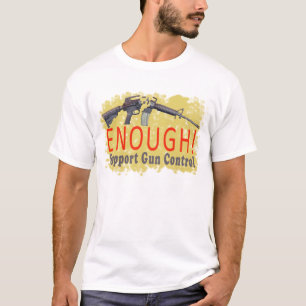 ENOUGH! Support Gun Control Front&Back T-shirt