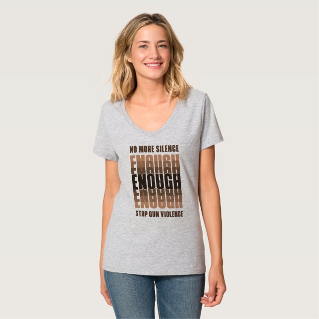 Enough | Women's V-Neck T-Shirt (Front Full)