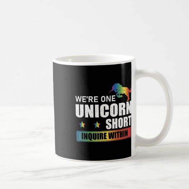 Enquire Within Funny Polyamory Unicorn Hunting A P Coffee Mug (Right)
