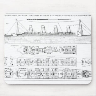 Enquiry into the Loss of the Titanic: Cross sectio Mouse Mat