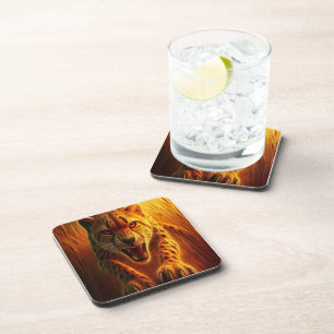 Enraged Cheetah Beverage Coaster