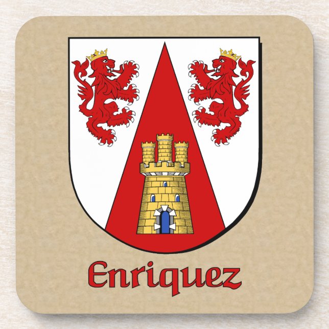 Enriquez Family Shield Coaster (Front)