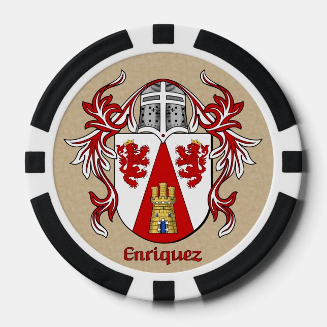 Enriquez Heraldic Arms Poker Chips (Front)