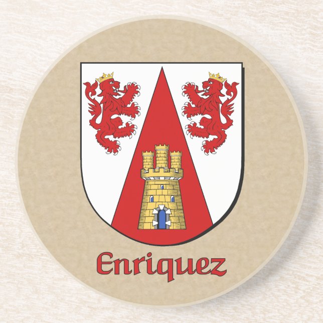 Enriquez Heraldic Shield Coaster (Front)