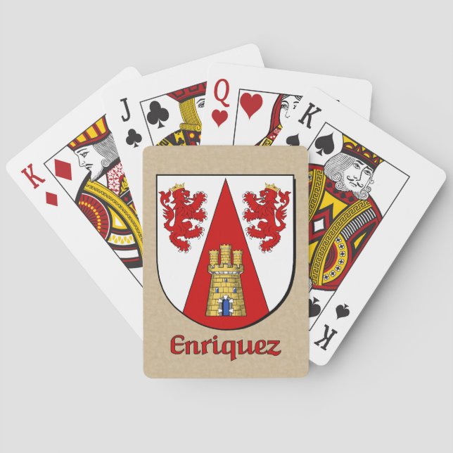 Enriquez Heraldic Shield Playing Cards (Back)