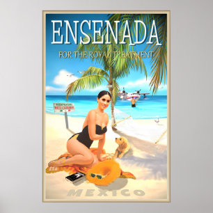 Ensenada Mexico Baja California Travel Poster