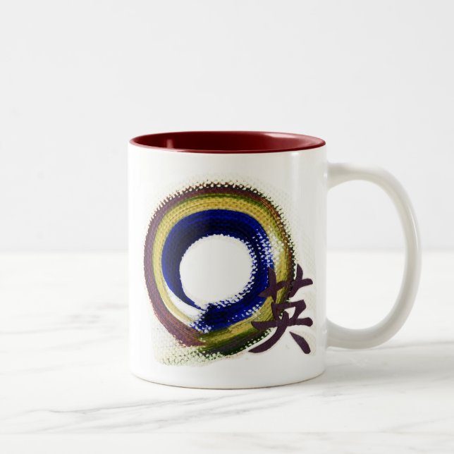 Enso - Aperature of Courage Two-Tone Coffee Mug (Right)