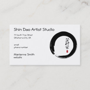 Enso Circle and Artist Calligraphy Business Card