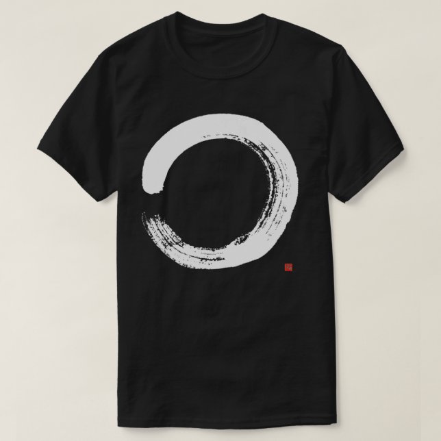 Enso Circle Artistic Japanese Zen Enso Circle Brus T-Shirt (Design Front)