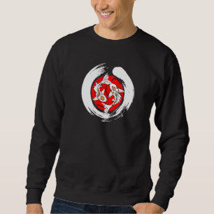Enso Circle Koi Fish Japanese Art Ukiyo-E Yin Yang Sweatshirt
