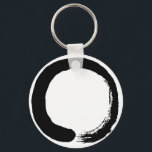 Enso Circle Zen Calligraphy Key Ring<br><div class="desc">Enso,  a Japanese word meaning circle. In Zen Buddhism,  an ensō is a hand-drawn circle in one or two uninhibited brushstrokes to express a moment when the mind is free to let the body create.</div>