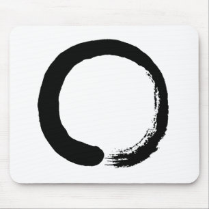 Enso Circle Zen Calligraphy Mouse Mat