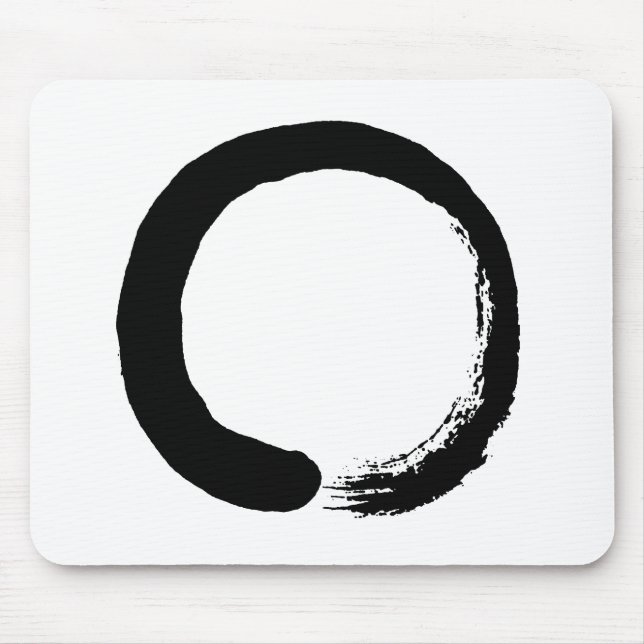Enso Circle Zen Calligraphy Mouse Mat (Front)