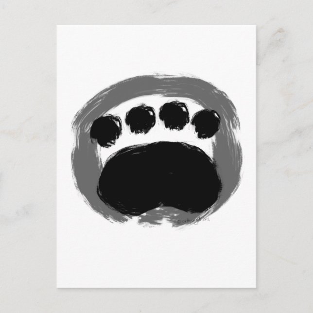 Enso Paw Design Postcard (Front)