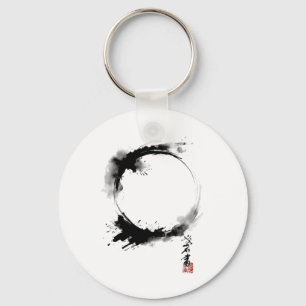 Enso Zen Buddhism Circle Meditation Yoga Key Ring