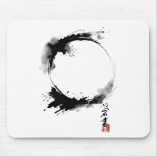 Enso Zen Buddhism Circle Meditation Yoga Mouse Mat