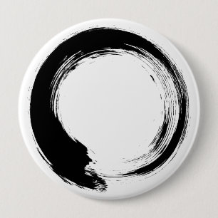 Enso Zen Circle 10 Cm Round Badge