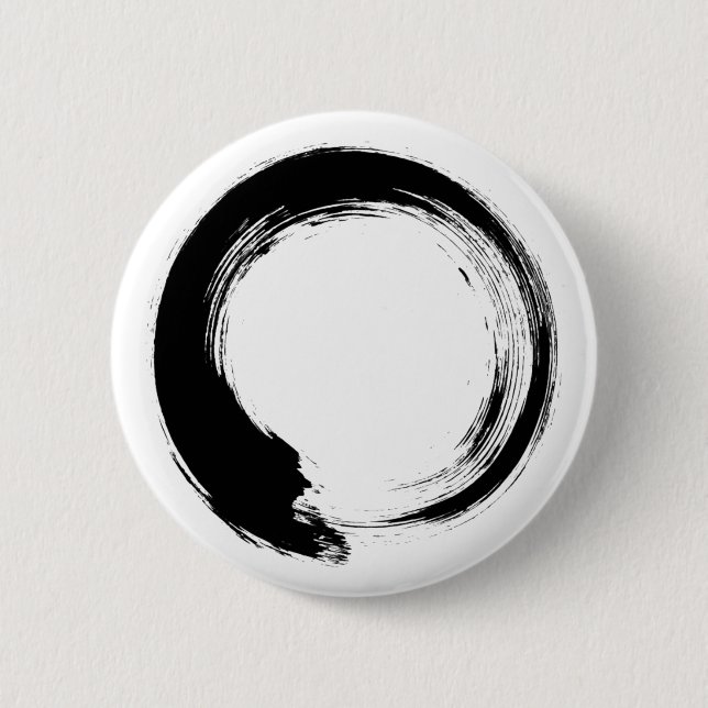 Enso Zen Circle 6 Cm Round Badge (Front)
