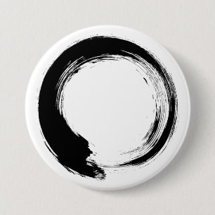 Enso Zen Circle 7.5 Cm Round Badge