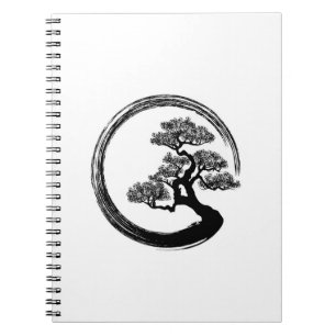 Enso Zen Circle and Bonsai Tree Notebook