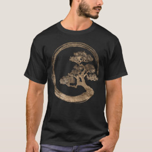 Enso Zen Circle and Bonsai Tree T-Shirt