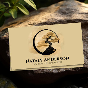 Enso Zen Circle Bonsai - Golden Sunrise Business Card