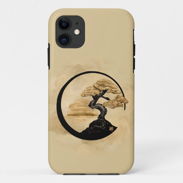 Enso Zen Circle Bonsai - Golden Sunrise Case-Mate iPhone Case (Back)