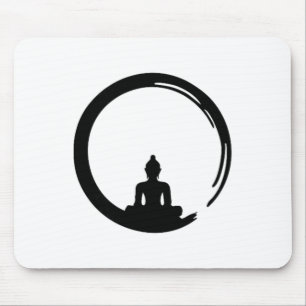 Enso, Zen, Circle, Buddha Meditation Japan Calligr Mouse Mat