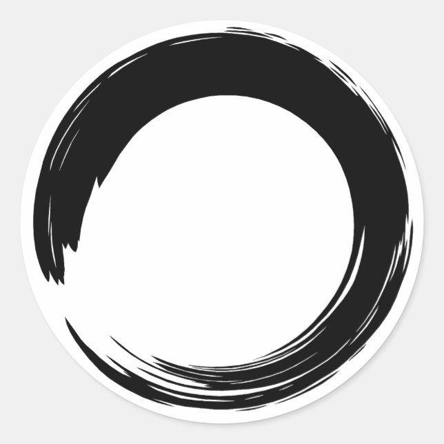  Enso Zen Circle Classic Round Sticker (Front)