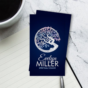 Enso Zen Circle Sakura Tree - Pastel Blossom Business Card