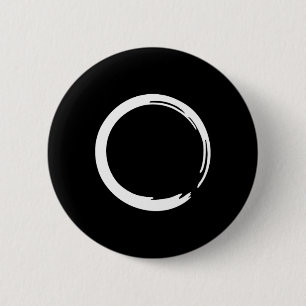 Enso, Zen, Circle, Symbol, Buddhism, Buddha, Medit 6 Cm Round Badge