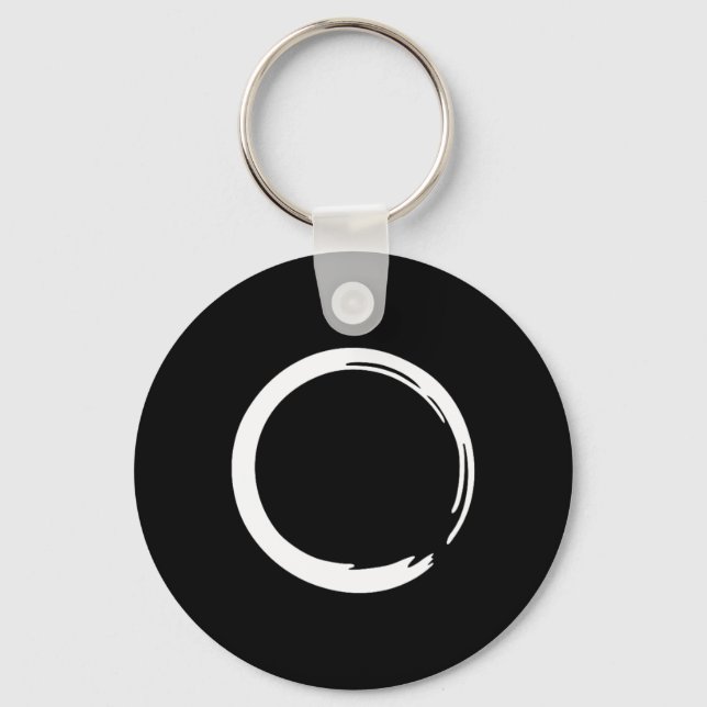 Enso, Zen, Circle, Symbol, Buddhism, Buddha, Medit Key Ring (Front)