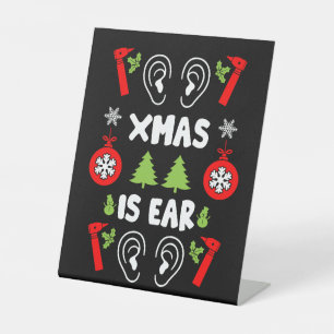 ENT Doctor Christmas  Pedestal Sign