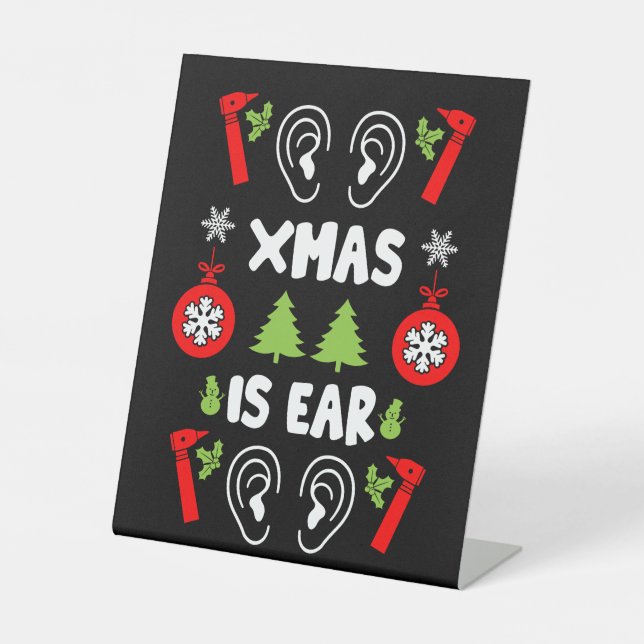 ENT Doctor Christmas  Pedestal Sign (Front)