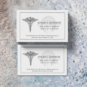 ENT   Minimalist Faded ENT Symbol Business Card