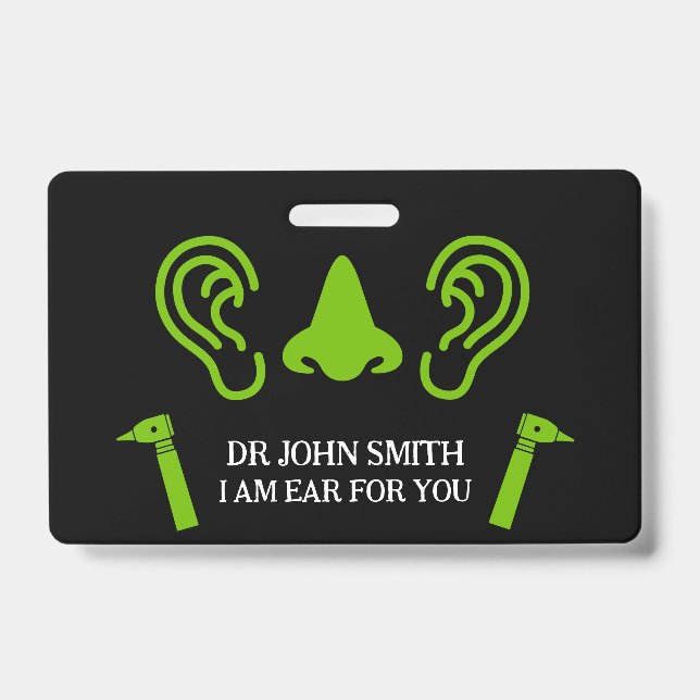 ENT Otolaryngology Otorhinolaryngologist    ID Badge (Front)