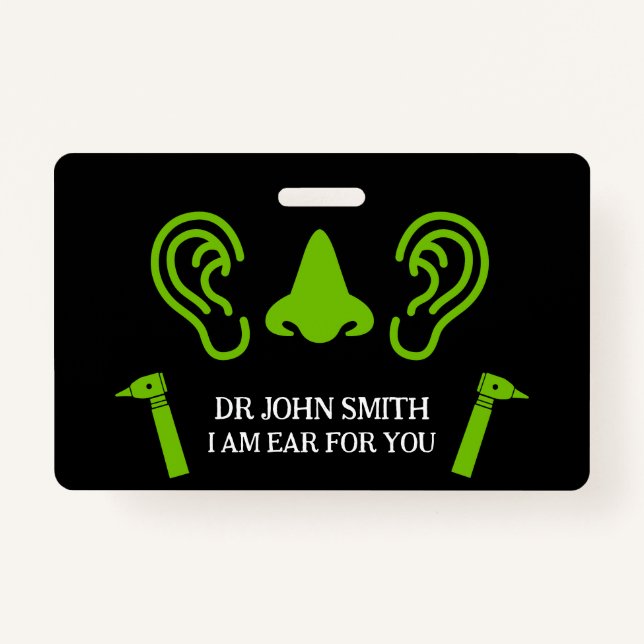 ENT Otolaryngology Otorhinolaryngologist    ID Badge (Front)