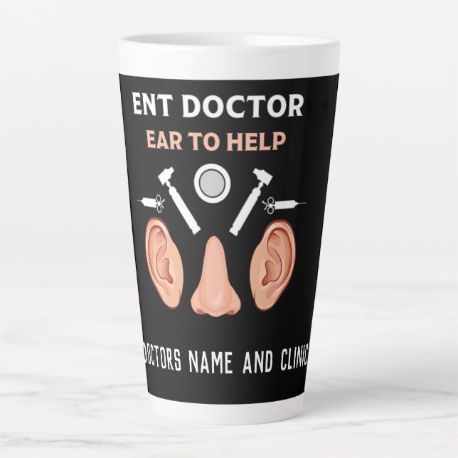 ENT Otolaryngology Otorhinolaryngologist  Latte Mug (Front)