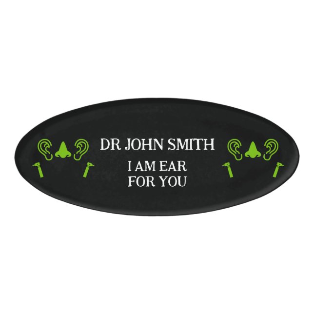 ENT Otolaryngology Otorhinolaryngologist    Name Tag (Front)
