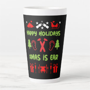 ENT Otolaryngology Otorhinolaryngologist  Xmas Lar Latte Mug