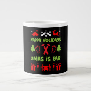 ENT Otolaryngology Otorhinolaryngologist  Xmas Large Coffee Mug