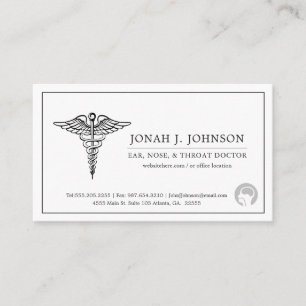 ENT   Otorhinolaryngology  Minimalist Lined Border Business Card